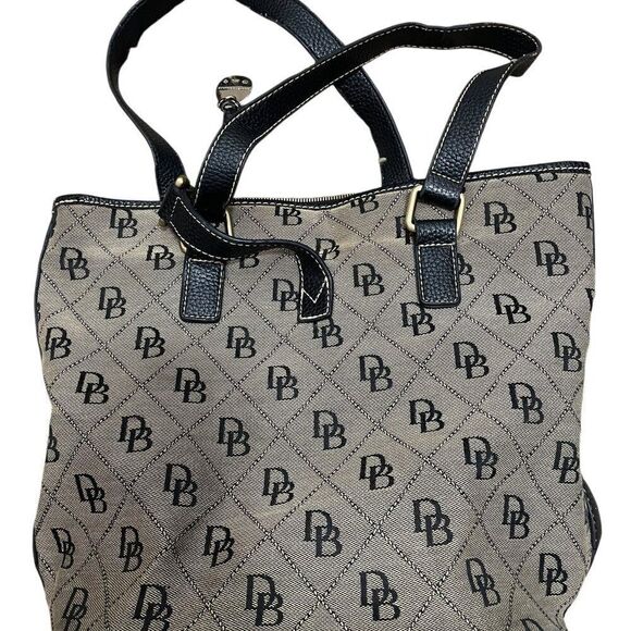 Dooney & Bourke Large Gabriella Satchel Bag Natural Signature Print - Picture 7 of 7